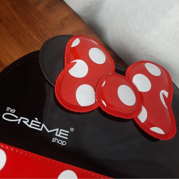 Disney Minnie Mouse Black and Red Polka-Dot Patent Leather Cosmetic Case - Picture 7 of 11